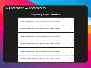 FAQ Accordion - Content component preview