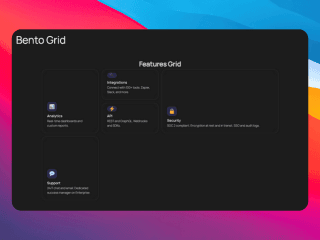 Feature Bento Grid - Features component preview
