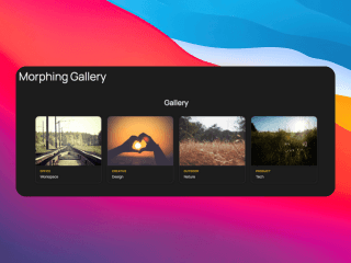 Morphing Gallery - Gallery component preview