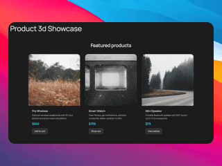 3D Product Showcase - E-commerce component preview
